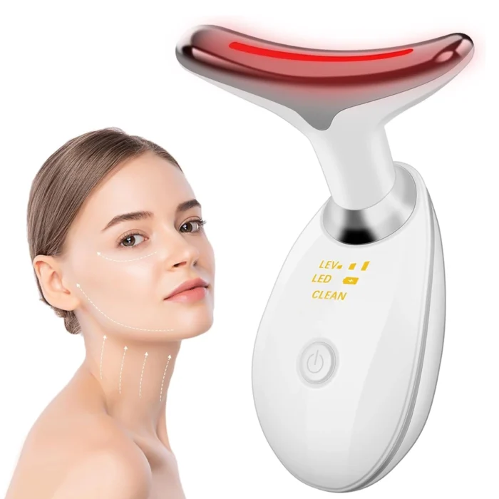 7-in-1 Portable LED Face Neck Massager for Skin Care