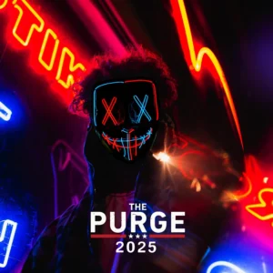 LED Halloween Mask The Purge – Scary Glow Mask for Parties & Raves