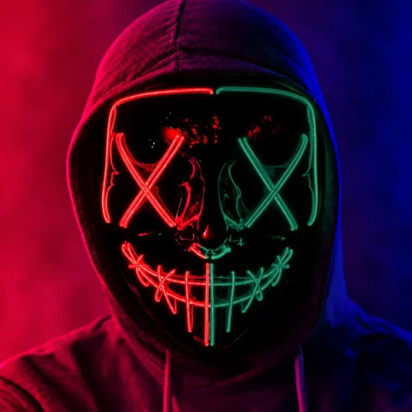 Navy Green Red LED mask